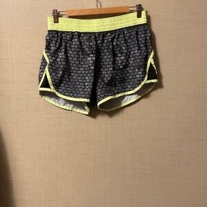 Champion Women's Black and Yellow Athletic Shorts